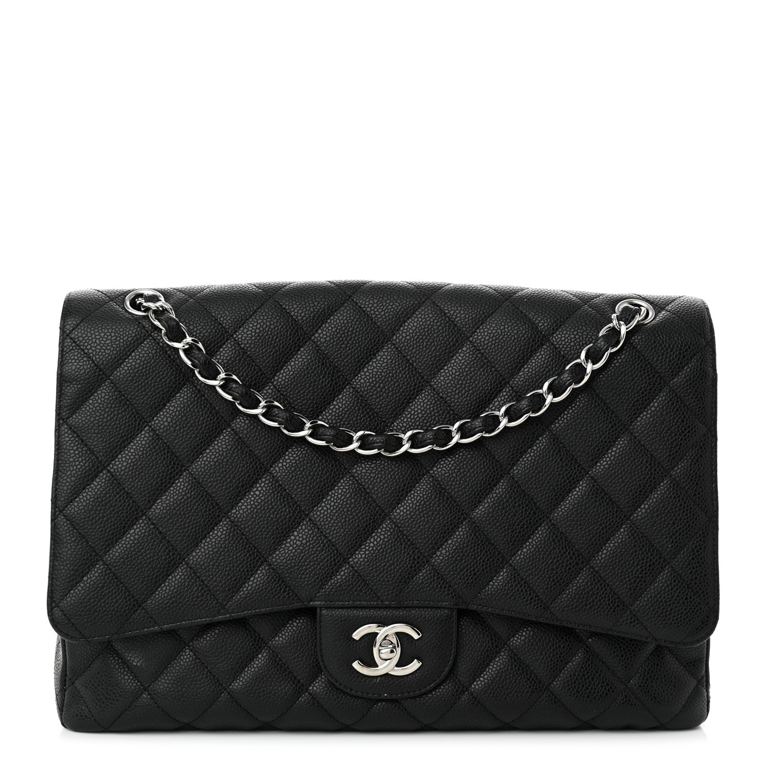 Chanel Caviar Quilted Maxi Single Flap Black 1 of 11