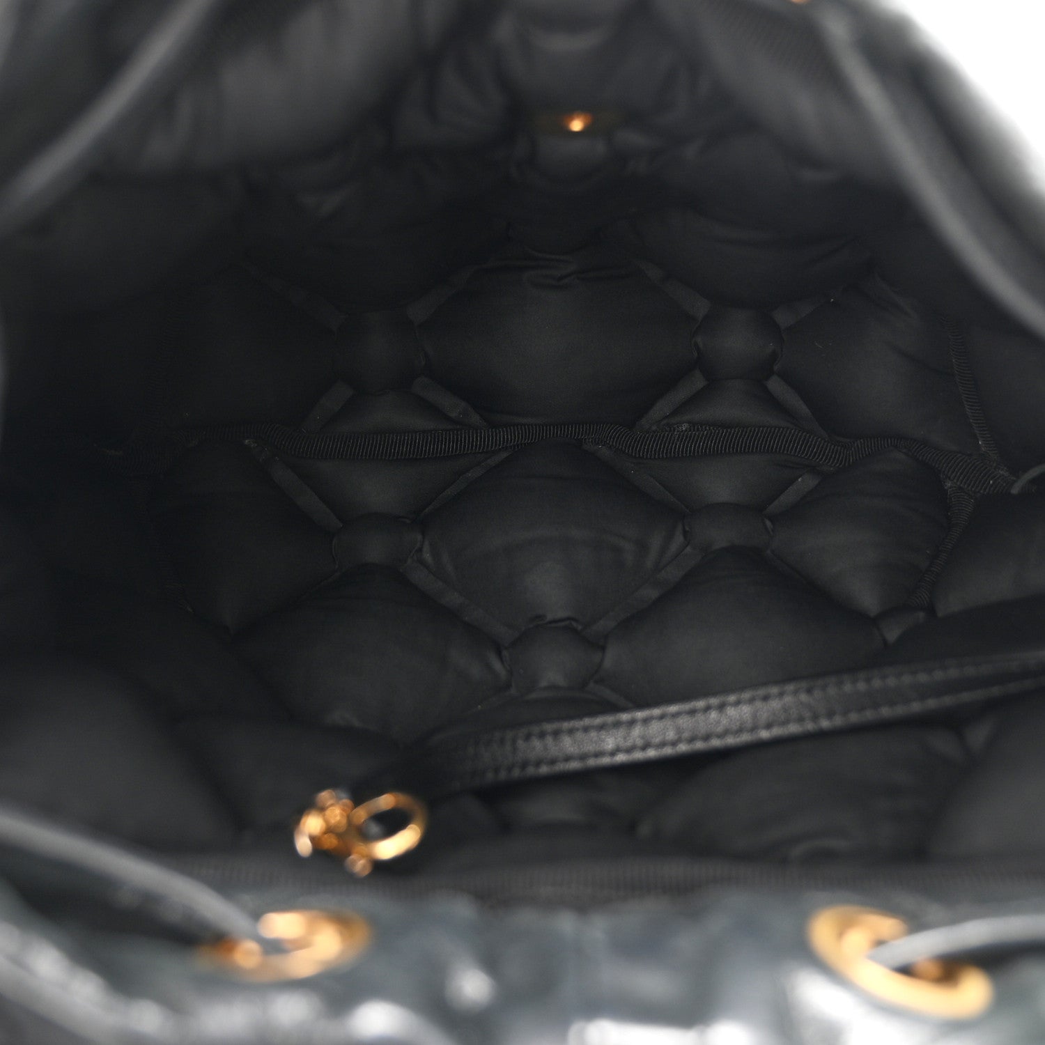 Chanel Iridescent Calfskin Quilted Chesterfield Backpack Black 6 of 11
