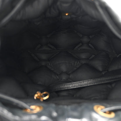 Chanel Iridescent Calfskin Quilted Chesterfield Backpack Black 6 of 11