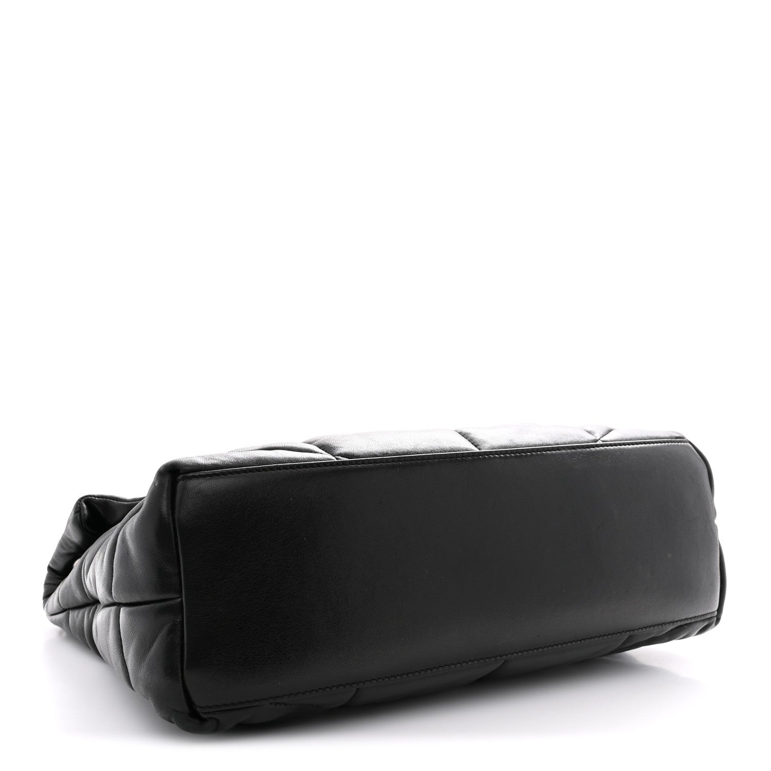 Saint Laurent Lambskin Quilted Medium Loulou Puffer Monogram Chain Satchel Black 4 of 13
