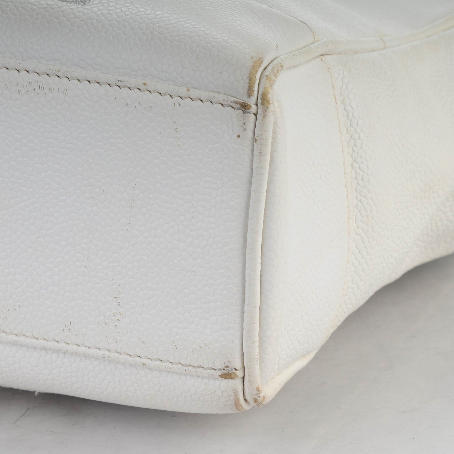 Chanel Caviar Shoulder Bag White 9 of 14