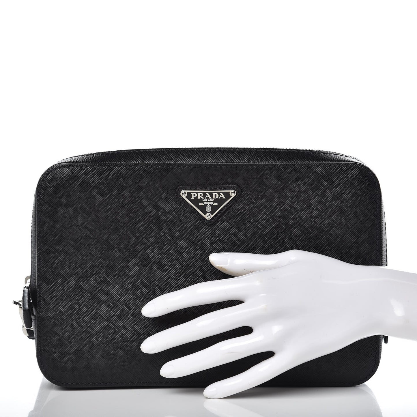 Saffiano Travel Wristlet Bag Nero Black