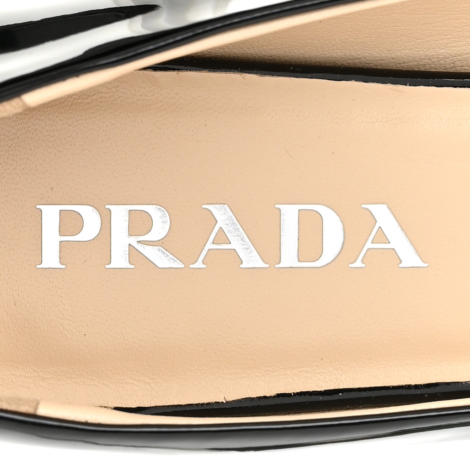 Prada Patent Triangle Ballerina Flats 37 Black 7 of 10