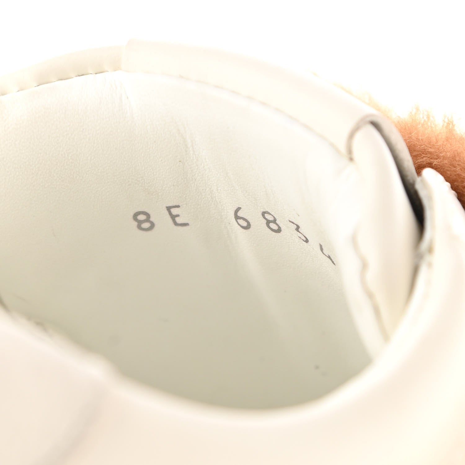 Fendi Vitello Shearling FF Velcro Slip On Sneakers 36 White 8 of 8