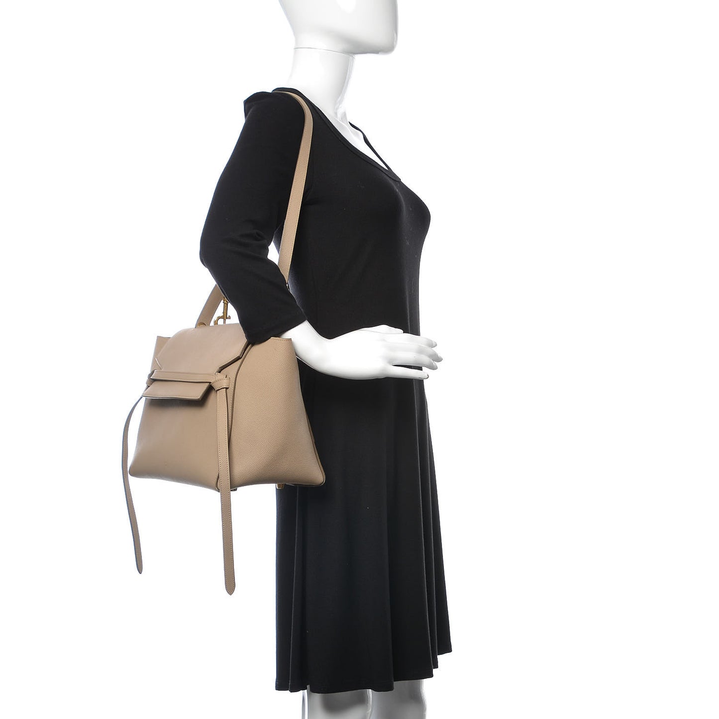 Grained Calfskin Mini Belt Bag Light Taupe
