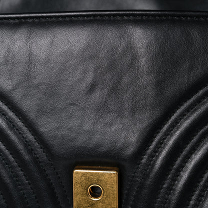 Gucci Calfskin Matelasse Small GG Marmont Shoulder Bag Black 14 of 18