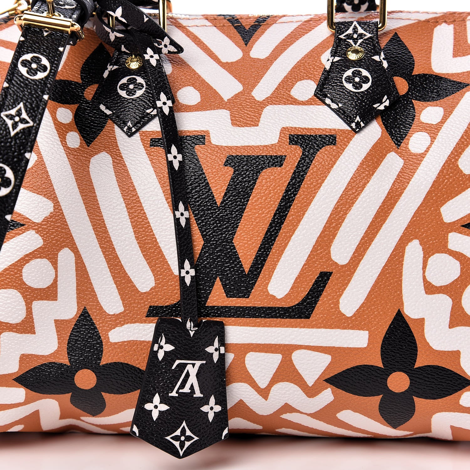 Louis Vuitton Monogram Giant Crafty Speedy Bandouliere 25 Creme Caramel 9 of 10