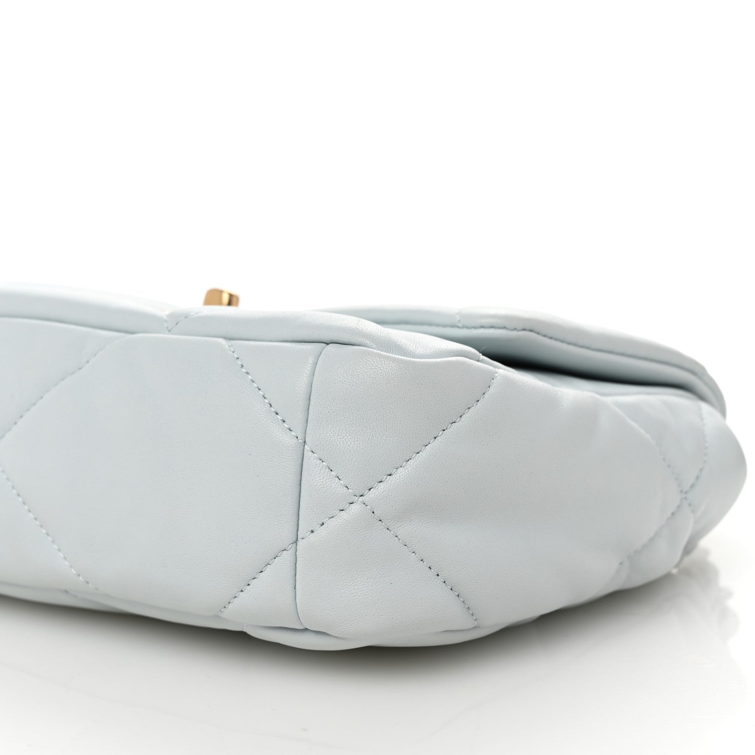 Chanel Lambskin Quilted Medium Chanel 19 Flap Light Blue 10 of 11