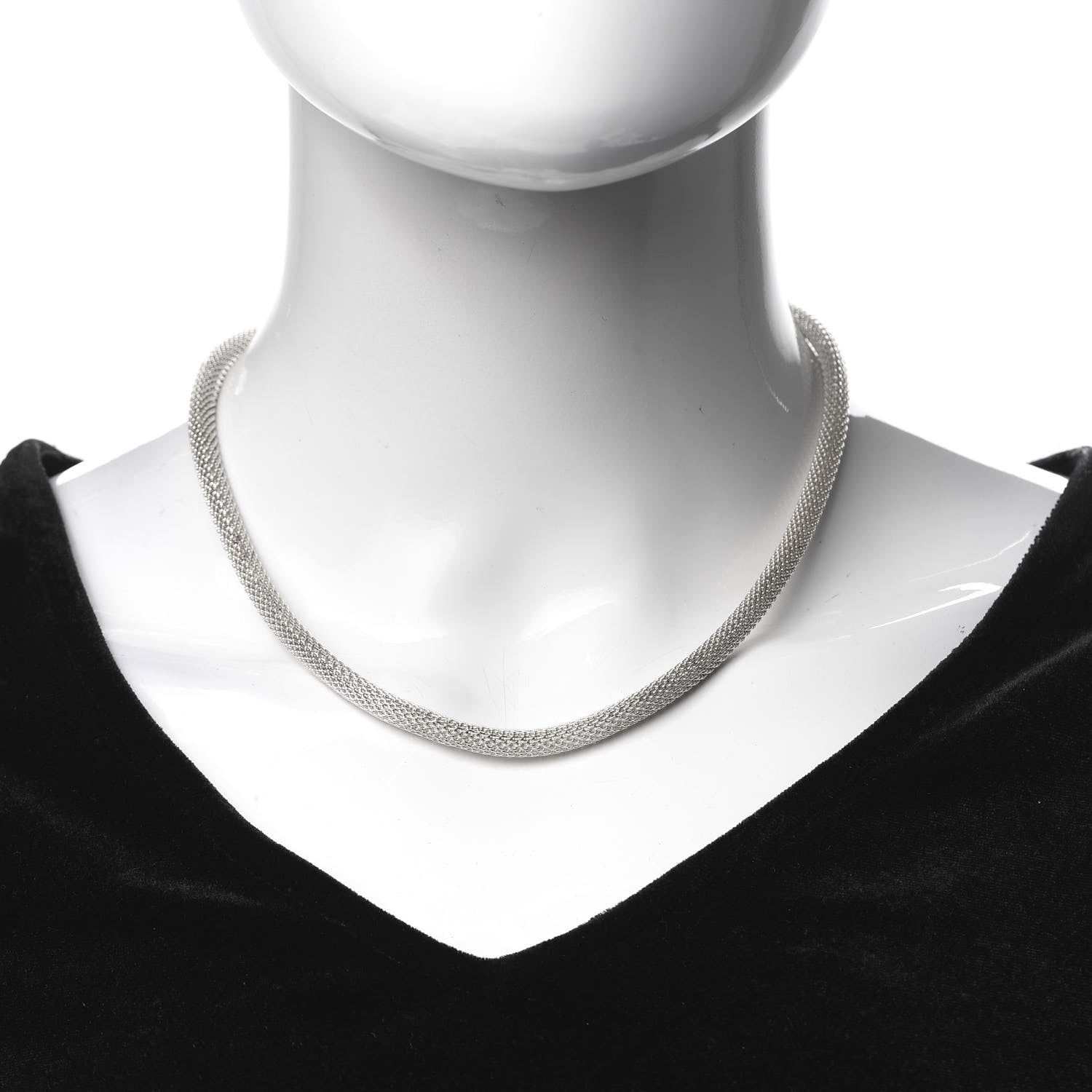 Tiffany Sterling Silver Somerset Mesh Toggle Necklace 2 of 6