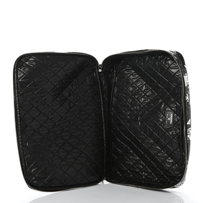 Chanel Coated Canvas Airline Cosmetic Travel Bag Black White 5 of 7