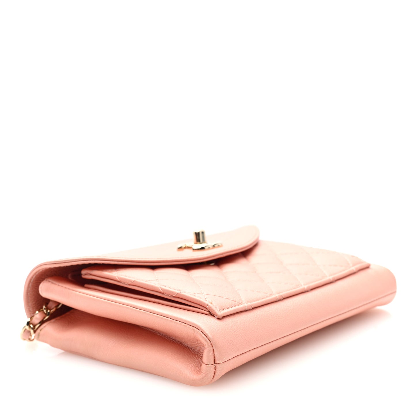 Calfskin Quilted Smart Pocket Crossbody Bag Light Pink