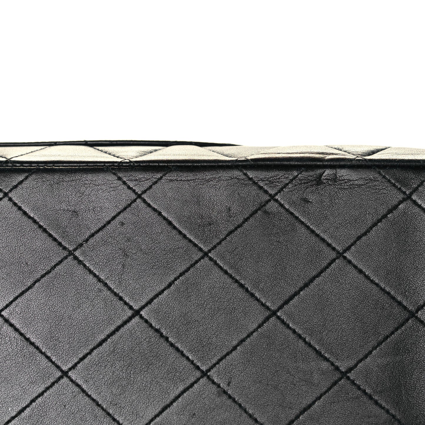 Lambskin Quilted XL Jumbo Single Flap Black