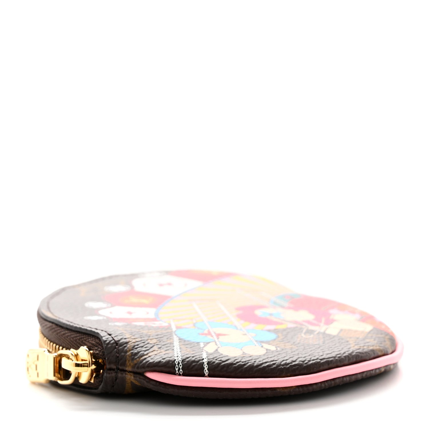 Louis Vuitton Monogram 2020 Christmas Animation Swing Ride Round Coin Purse Pink Poppy 4 of 8