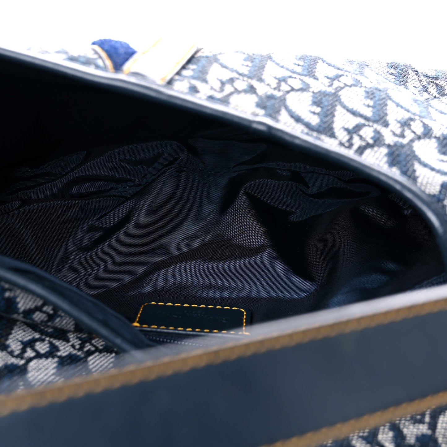Monogram Double Saddle Bag Navy Blue