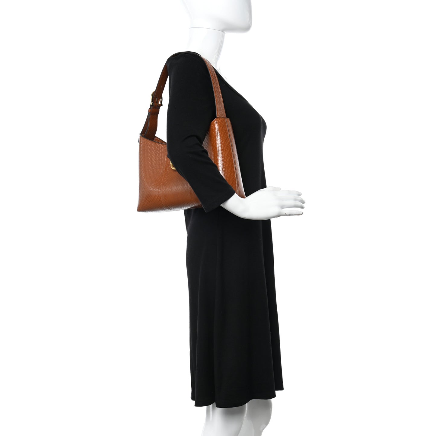 Snakeskin Trifolio Shoulder Bag Sella