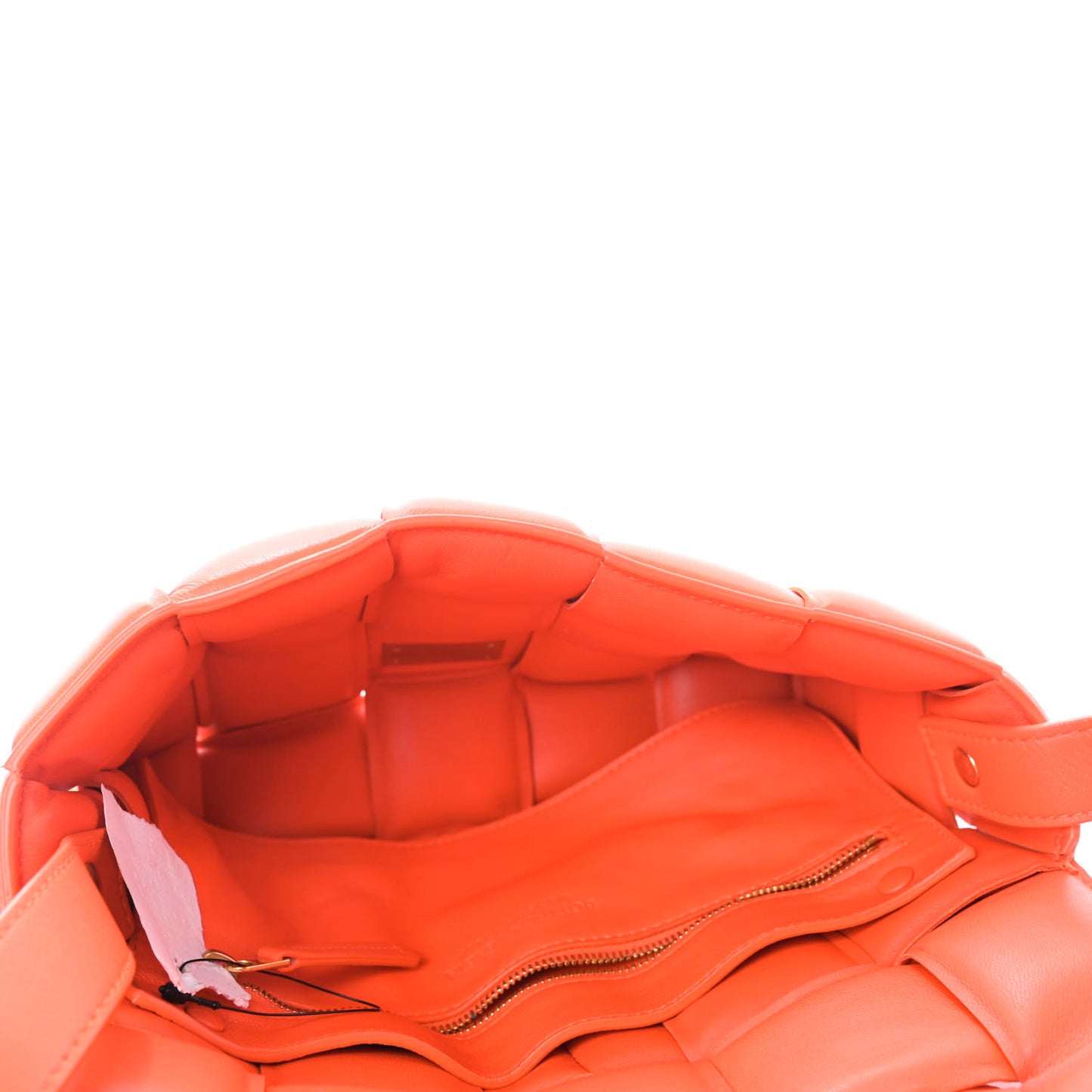 Nappa Maxi Intrecciato Padded Cassette Crossbody Orange