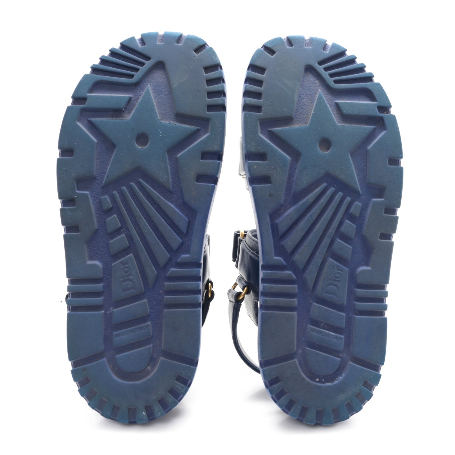 Christian Dior Lambskin Dioract 10mm Sandals 39 Deep Blue 6 of 10