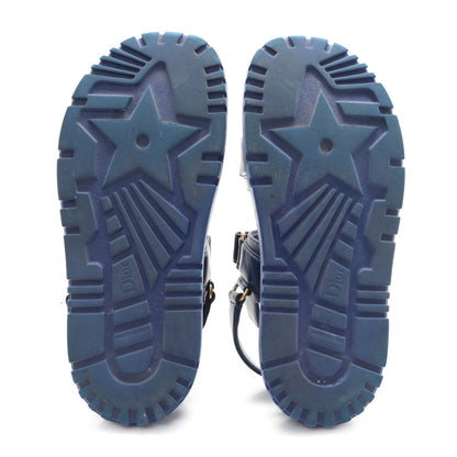 Christian Dior Lambskin Dioract 10mm Sandals 39 Deep Blue 6 of 10