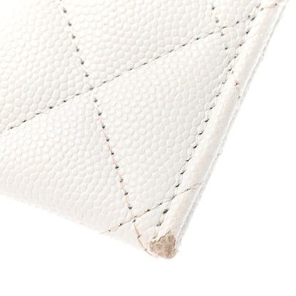 Chanel Caviar Quilted Card Holder White 11 of 12