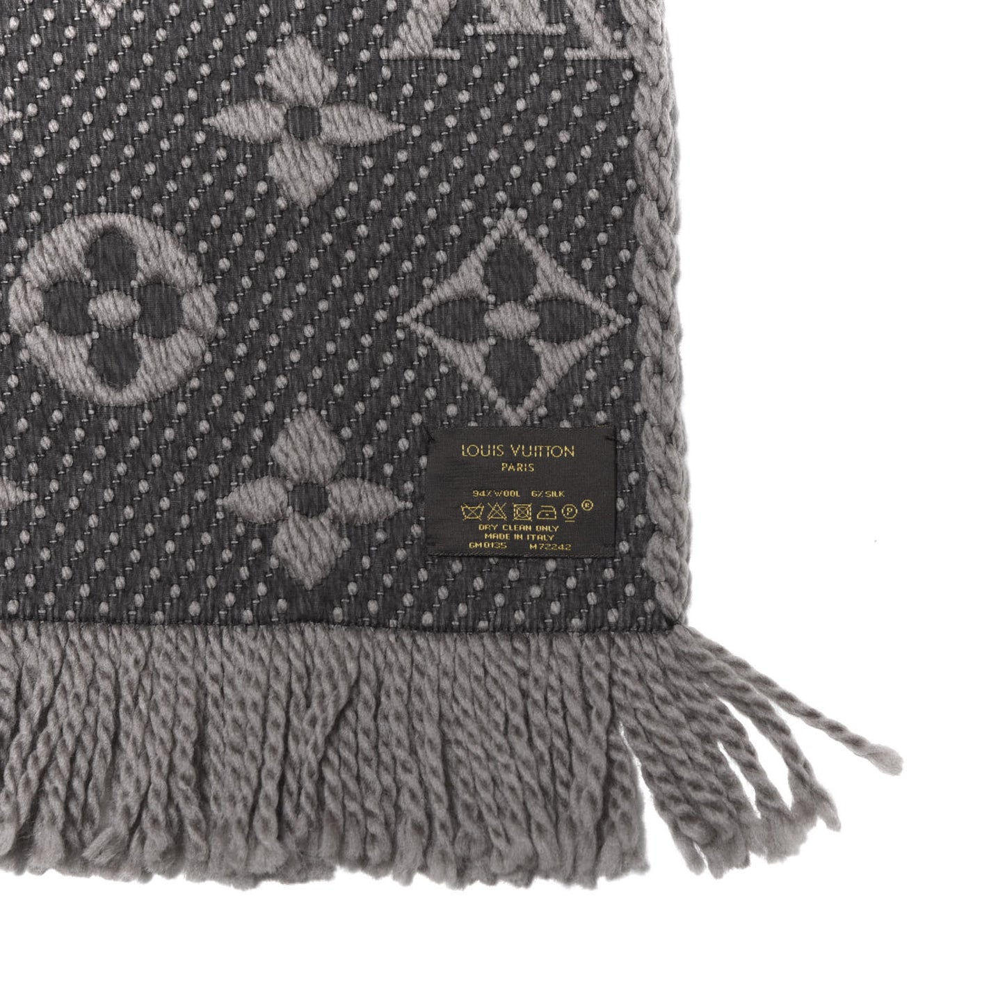 Wool Silk Logomania Scarf Verone