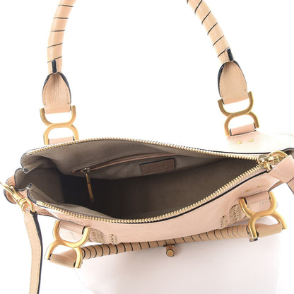 Chloe Calfskin Braided Medium Marcie Satchel Powder Beige 5 of 9