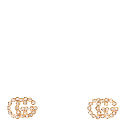 Gucci 18K Yellow Gold Diamond Running G Earrings 1 of 5