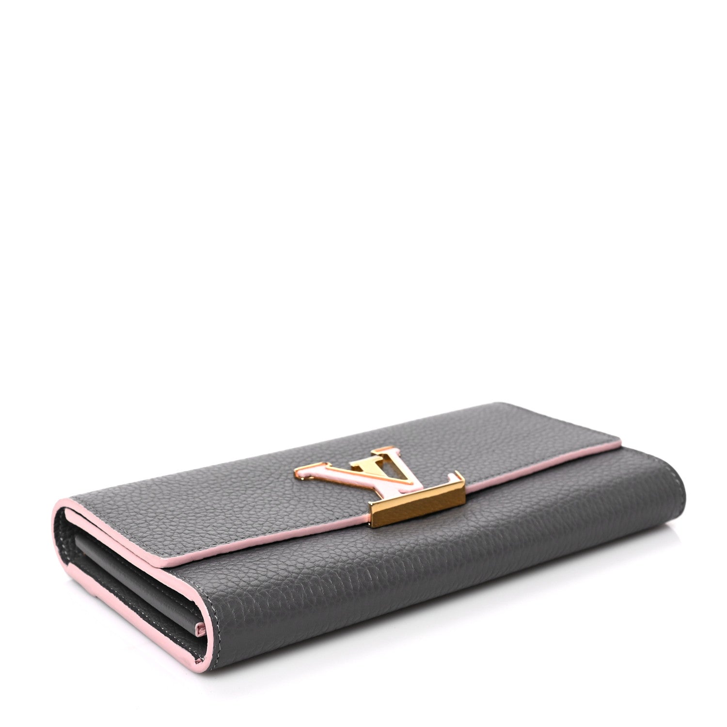 Louis Vuitton Taurillon Capucines Wallet Gris Bubble Gum 4 of 6