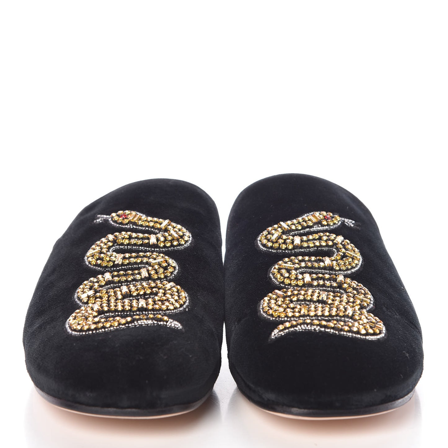 Velvet Silk Embellished Platform Detachable Slide 38.5 Black
