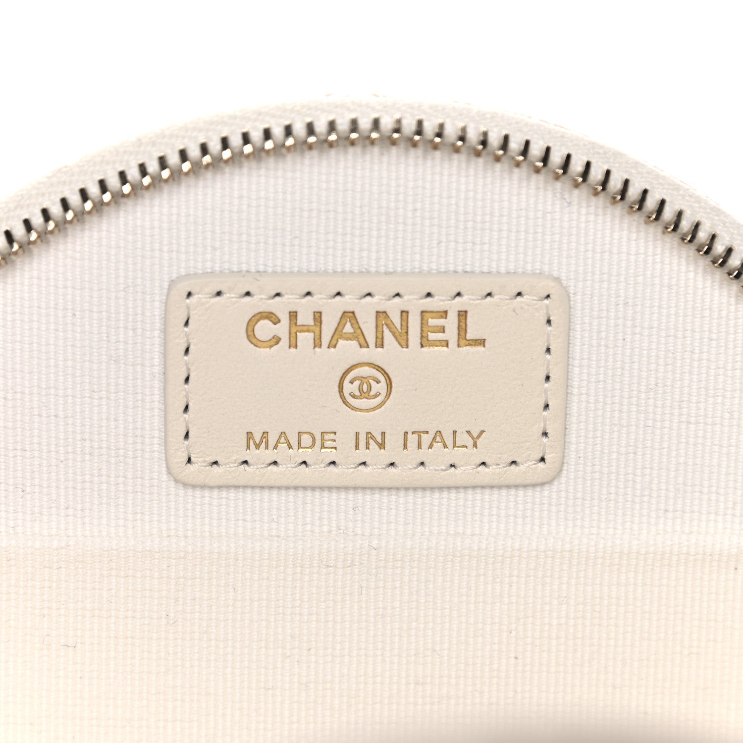 Chanel Caviar Quilted Round Handle With Care Vanity With Chain White 7 of 11