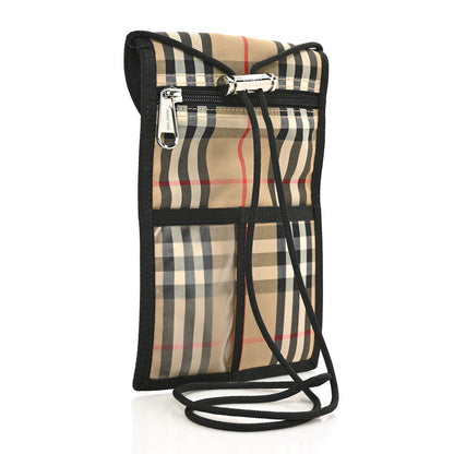 Burberry Nylon Vintage Check Phone Crossbody Archive Beige 3 of 8
