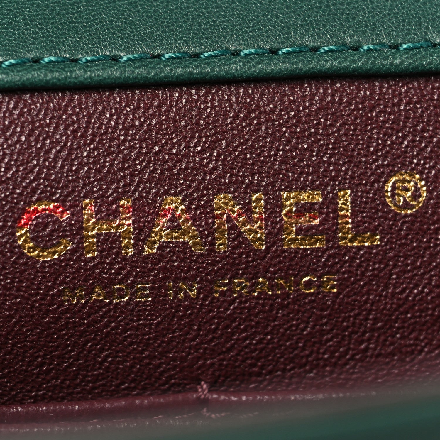 Chanel Calfskin Quilted Brasserie Gabrielle Menu CC Clutch Green 6 of 11