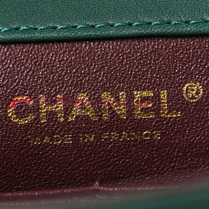 Chanel Calfskin Quilted Brasserie Gabrielle Menu CC Clutch Green 6 of 11