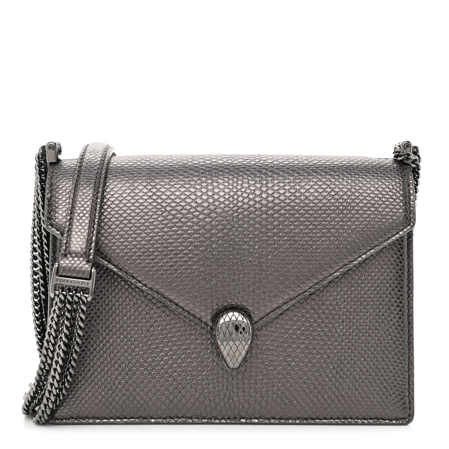 Bulgari Metallic Karung Serpenti Forever Shoulder Bag Silver 3 of 11