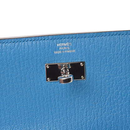 Hermes Chevre Mysore Medium Kelly Wallet Bleu Zanzibar 7 of 7