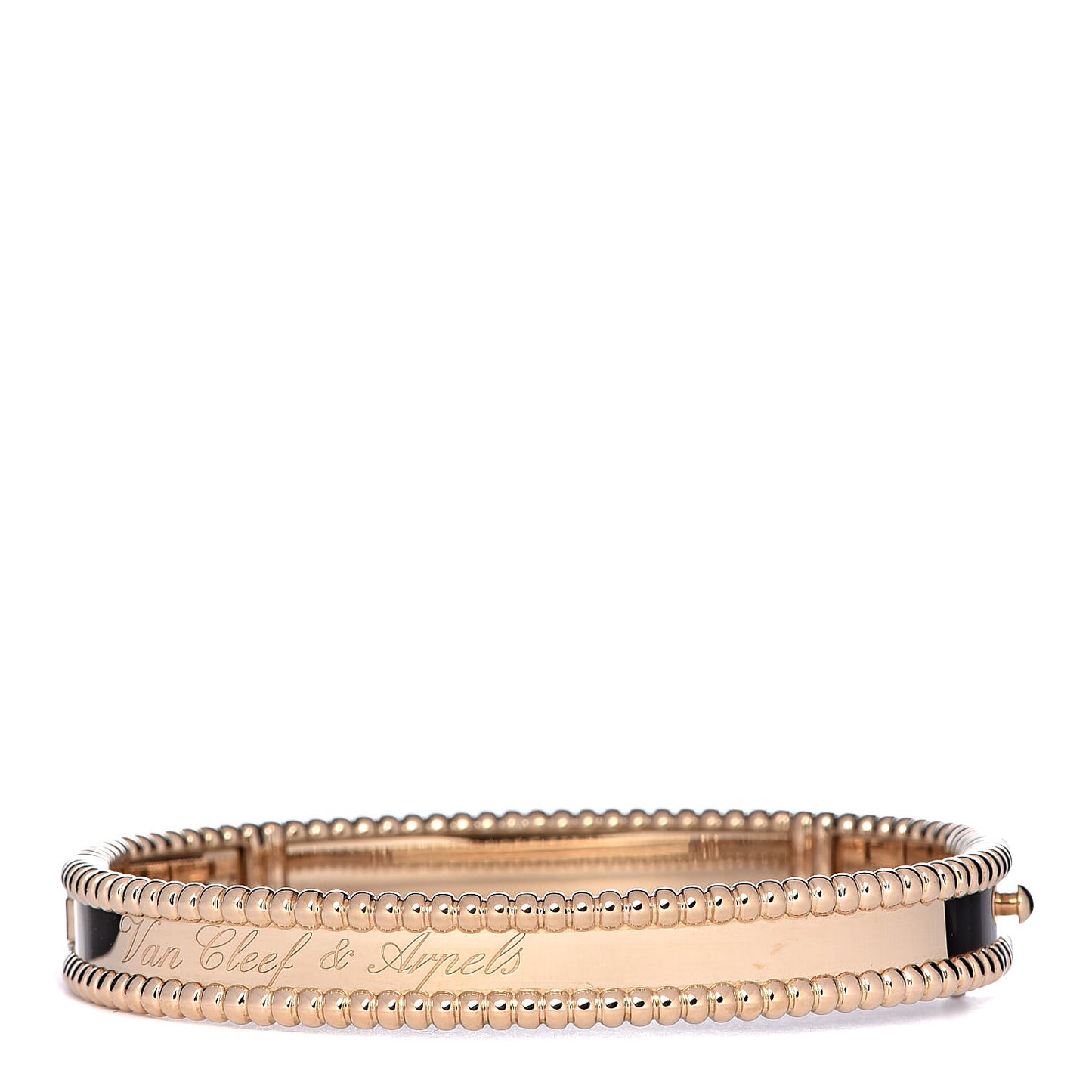 18K Yellow Gold Perlee Signature Bangle Bracelet S