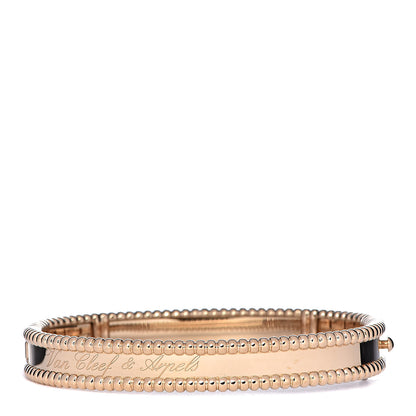Van Cleef & Arpels 18K Yellow Gold Perlee Signature Bangle Bracelet S 1 of 6