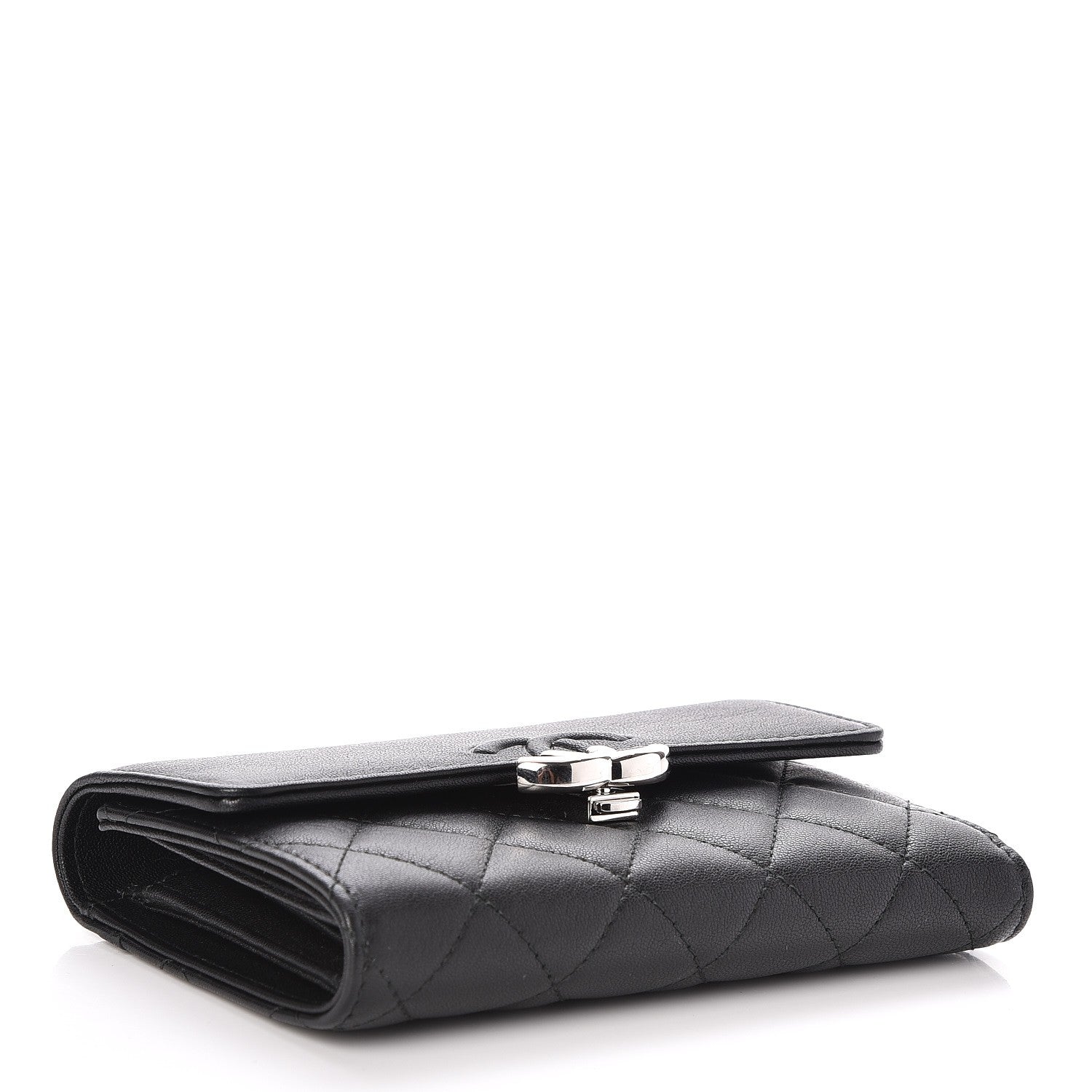 Chanel Lambskin Quilted Small Flap Wallet Black 4 of 9