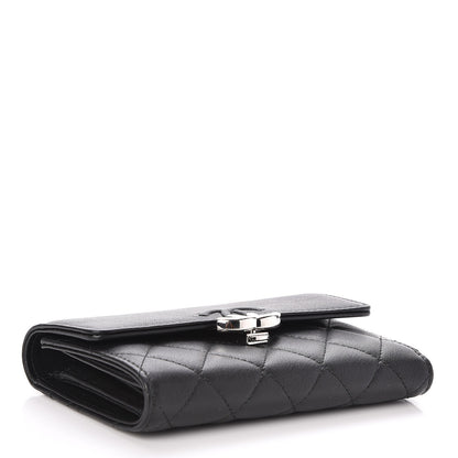 Chanel Lambskin Quilted Small Flap Wallet Black 4 of 9