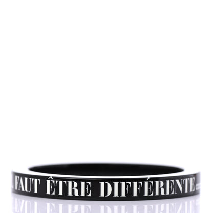Chanel Resin Pour Etre Irremplaçable Bangle Bracelet Black 2 of 4