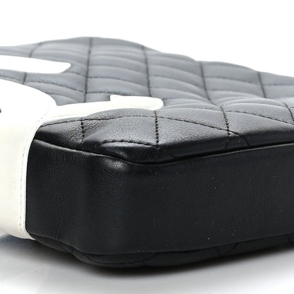 Chanel Calfskin Quilted Medium Cambon Messenger Black White 9 of 10