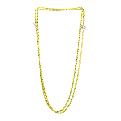 David Yurman Stainless Steel Acrylic 14K Yellow Gold Bel Aire Chain Necklace Yellow 4 of 8