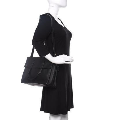 Fendi Vitello Grace Matte Large Flip Tote Black 2 of 9