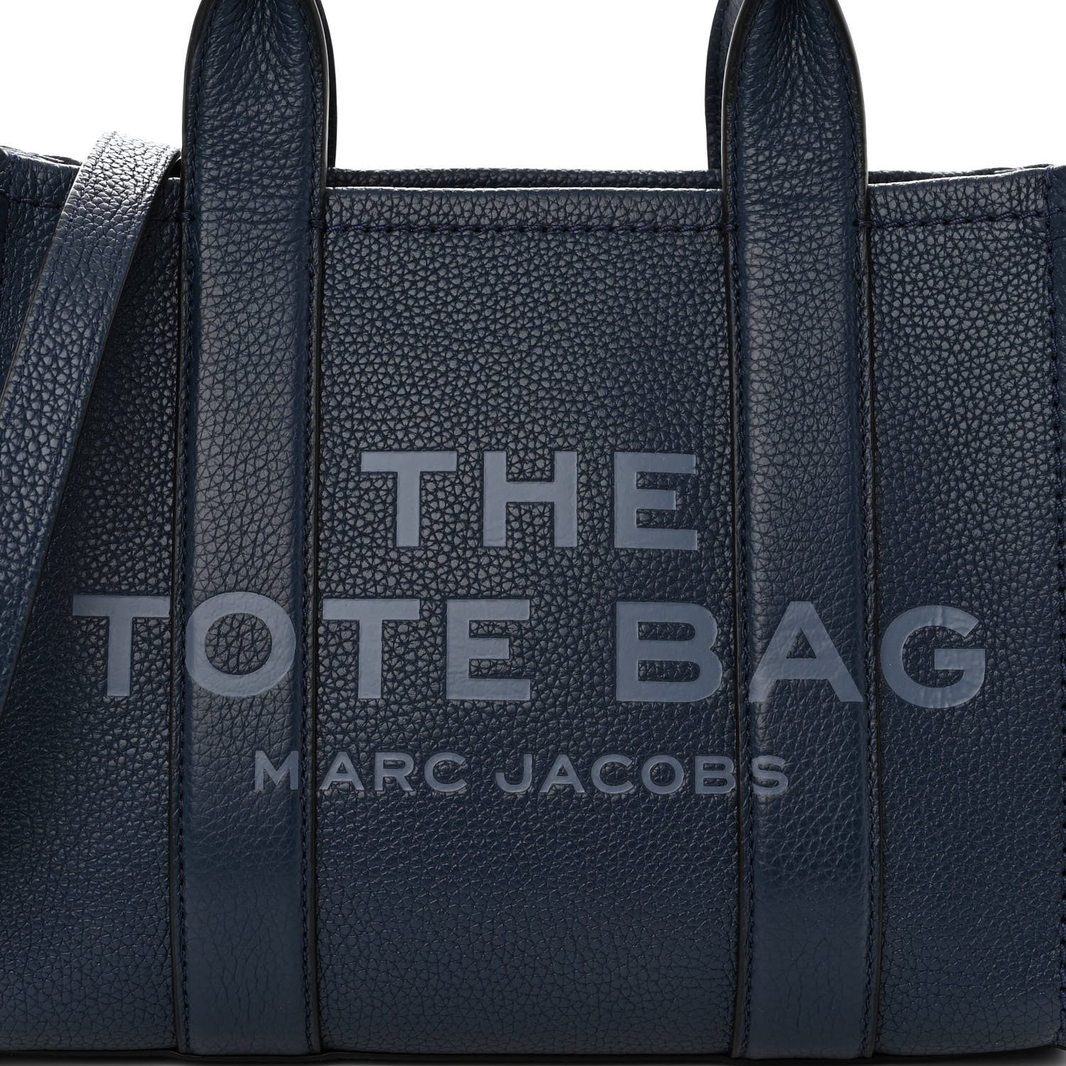 Marc Jacobs Grained Calfskin Small The Tote Bag Blue Sea 7 of 9