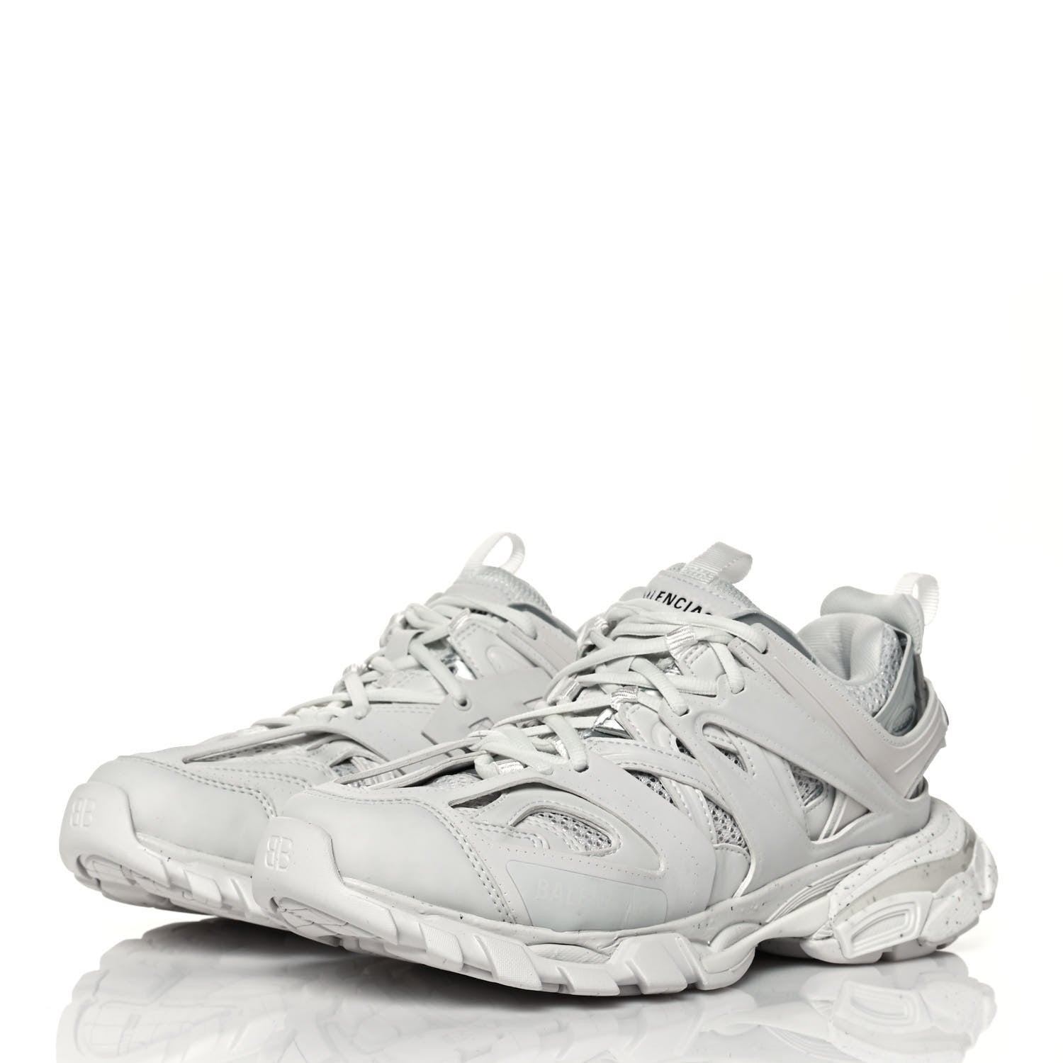 Balenciaga Rubber Mesh Fabric Monocolor Recycled Sole Womens Track Sneakers 38 White 3 of 9