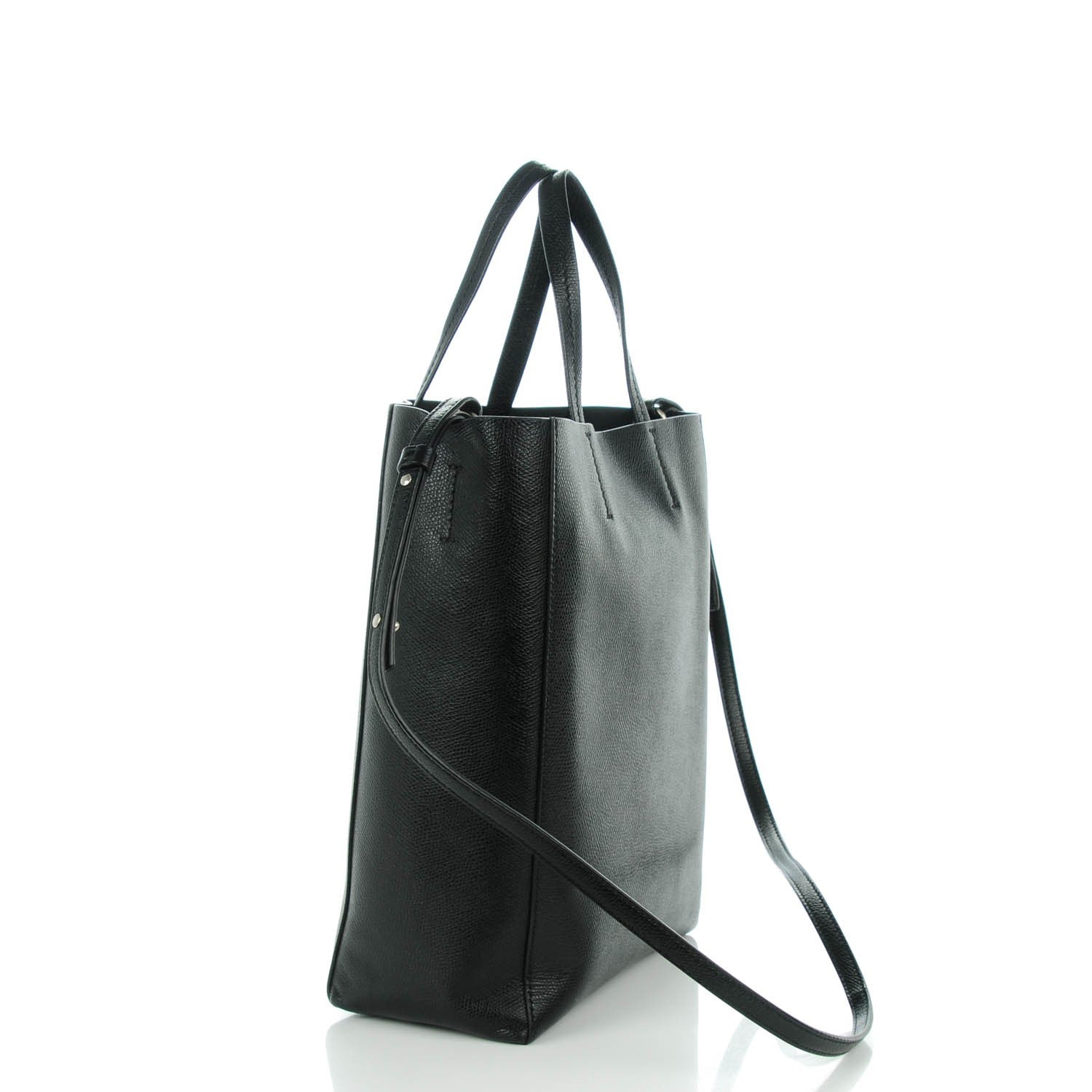 Celine Grained Calfskin Small Vertical Cabas Black 3 of 8