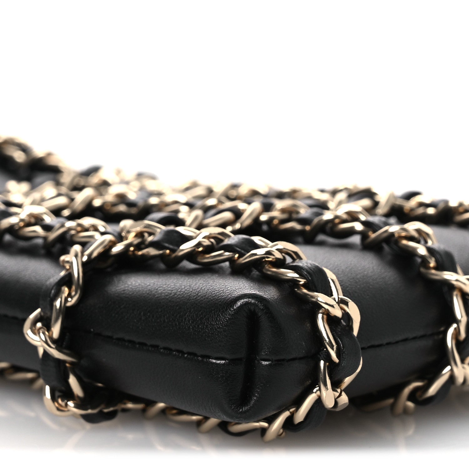 Chanel Lambskin Tech Me Out Clutch With Chain Black 10 of 11