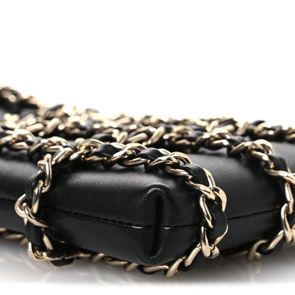Chanel Lambskin Tech Me Out Clutch With Chain Black 10 of 11