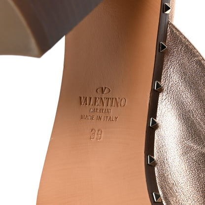 Valentino Garavani Nappa Soul Rockstud High Heel Mules 39 Rose Gold 7 of 9