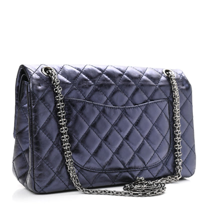 Chanel Metallic Calfskin Quilted 2.55 Reissue 226 Flap Marine Fonce 3 of 12