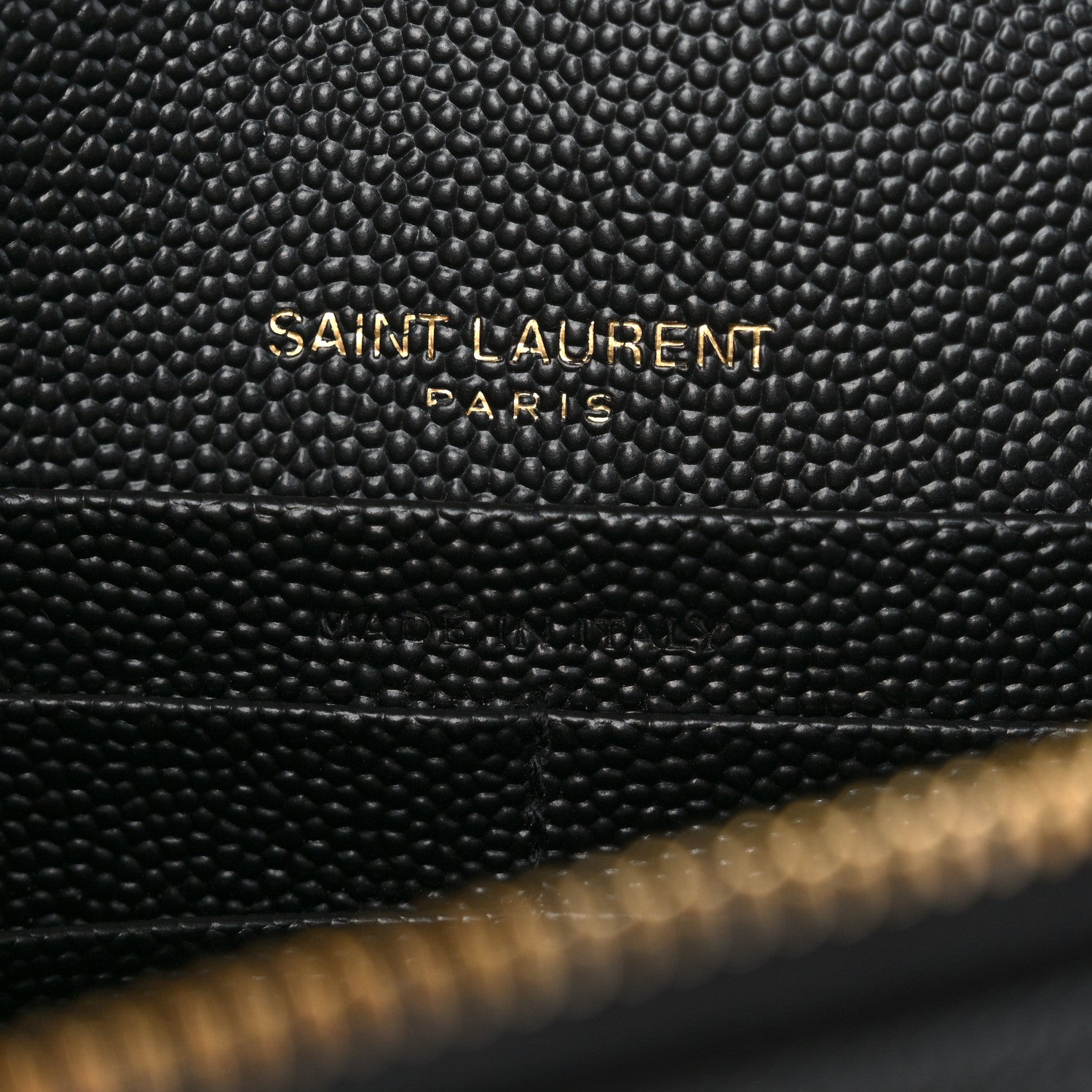 Saint Laurent Grain De Poudre Classic Monogram Kate Tassel Chain Wallet Black 6 of 9